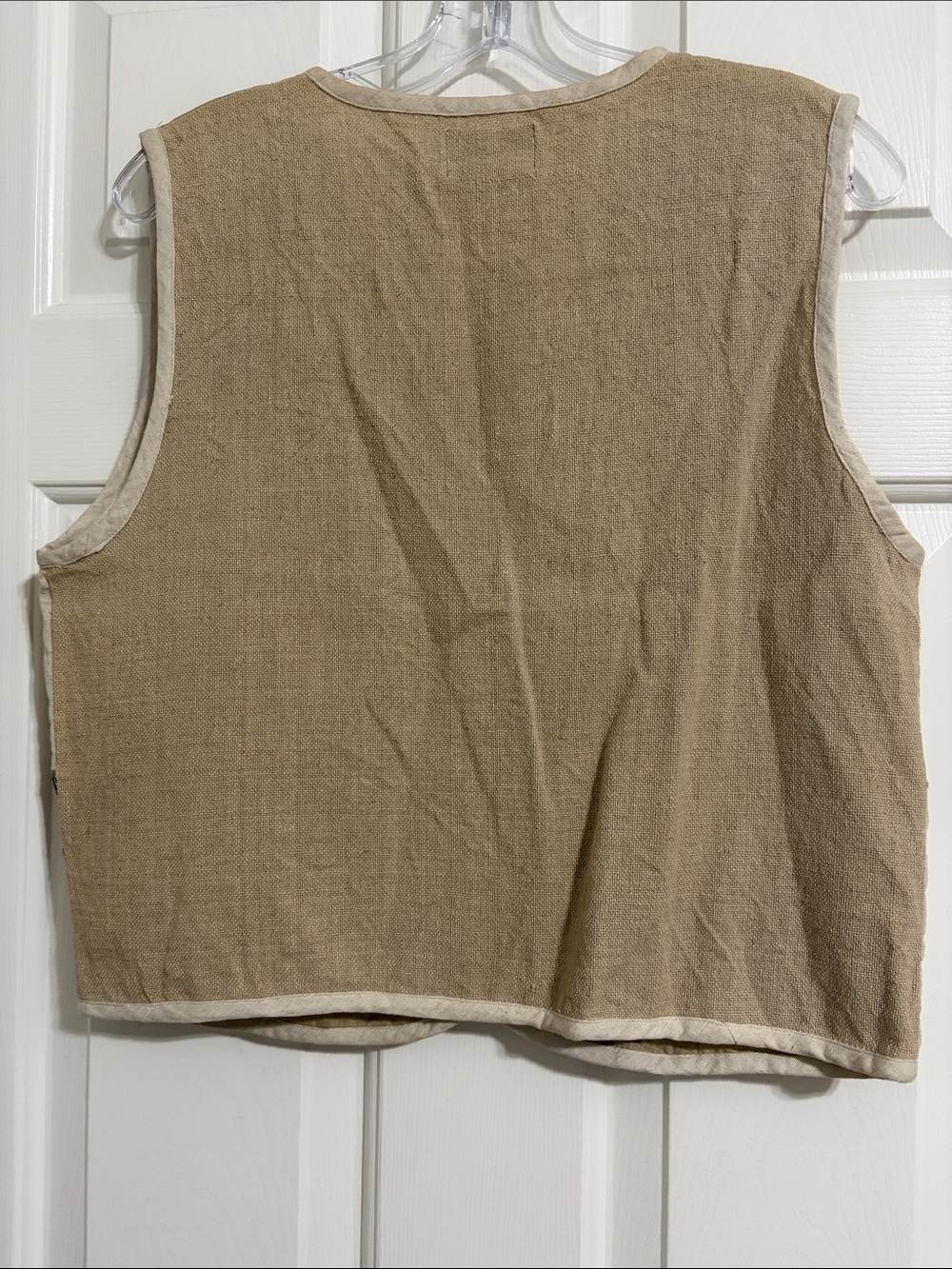 Vintage 90s Cottage Core Teacher tantrums Patchwork Safari Vest - Picture 3 of 10